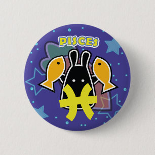 CHAPA REDONDA DE 5 CM ZODIACO - PISCIS