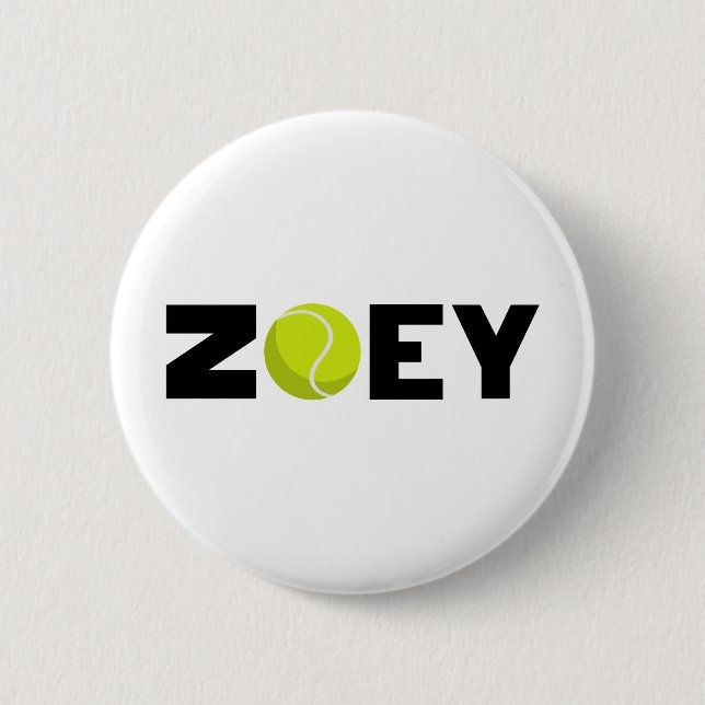 Chapa Redonda De 5 Cm Zoey Tennis (Anverso)