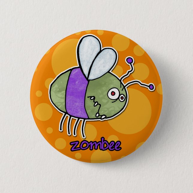 Chapa Redonda De 5 Cm zombee (Anverso)