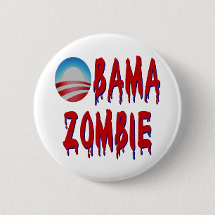 Chapa Redonda De 5 Cm Zombi de Obama