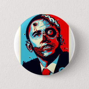 Chapa Redonda De 5 Cm zombi de obama