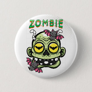 Chapa Redonda De 5 Cm Zombie