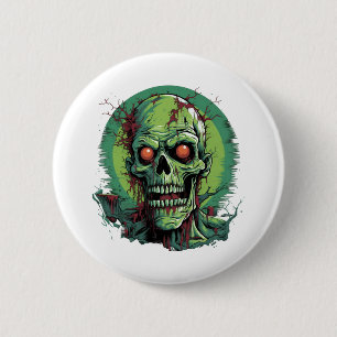 Chapa Redonda De 5 Cm zombie Halloween