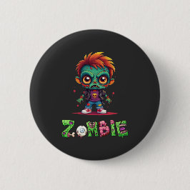 Chapa Redonda De 5 Cm Zombie Kid - Ash
