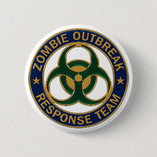Chapa Redonda De 5 Cm Zombie Outbreak Response Team Badge