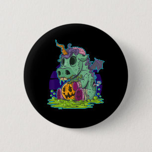 Chapa Redonda De 5 Cm Zombie Unicornio disfraz de Halloween Fantasma-Mum