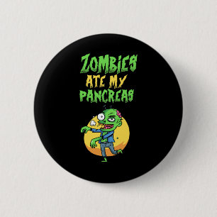 Chapa Redonda De 5 Cm Zombies Se Comieron Mi Páncreas T1d Diabetes Tipo