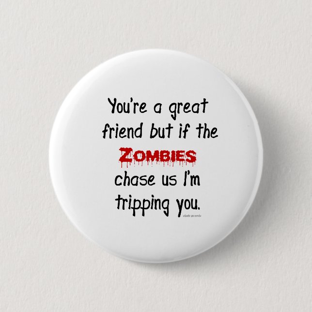 Chapa Redonda De 5 Cm Zombis (Anverso)