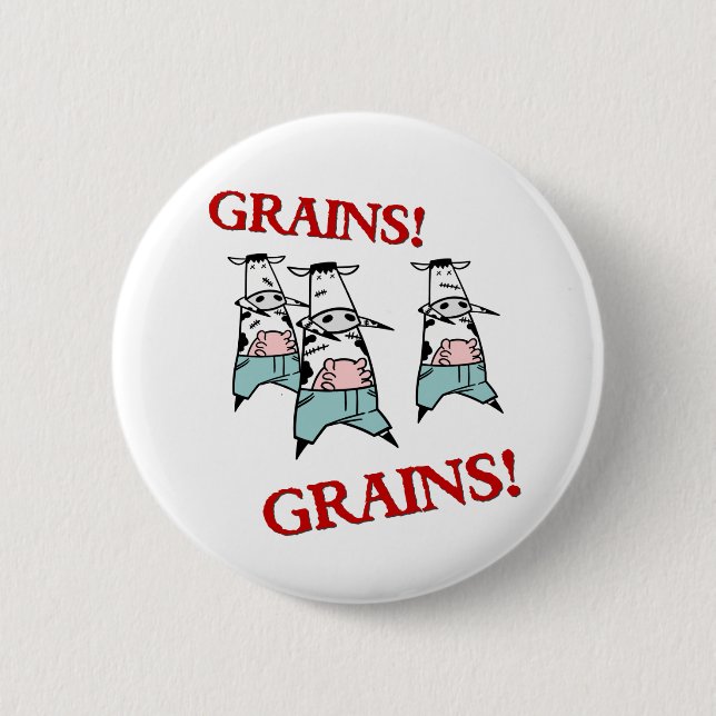 Chapa Redonda De 5 Cm Zombis de la vaca (Anverso)