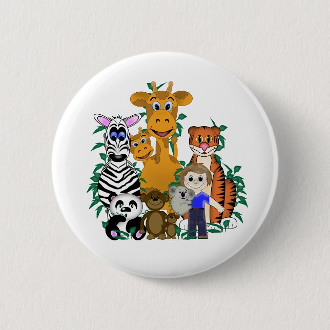 Chapa Redonda De 5 Cm ZOO Boy (Anverso)