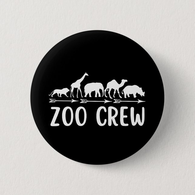 Chapa Redonda De 5 Cm Zoo Crew (Anverso)
