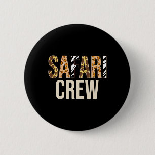 Chapa Redonda De 5 Cm Zoo de vida salvaje de Safari Squad Animales