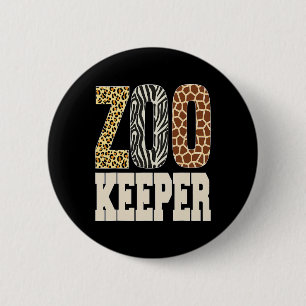 Chapa Redonda De 5 Cm Zookeeper Animales Zoo Wildlife Lover Safari Savan