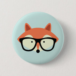 Chapa Redonda De 5 Cm Zorro rojo hipster