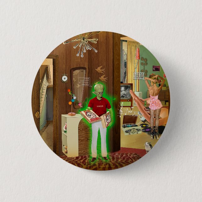 Chapa Redonda De 5 Cm Zucchini Pizza (Anverso)