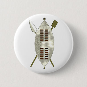 Chapa Redonda De 5 Cm Zulú escudo buckler