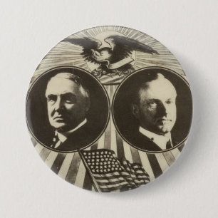 Chapa Redonda De 7 Cm 1920 Repro de Harding/Coolidge