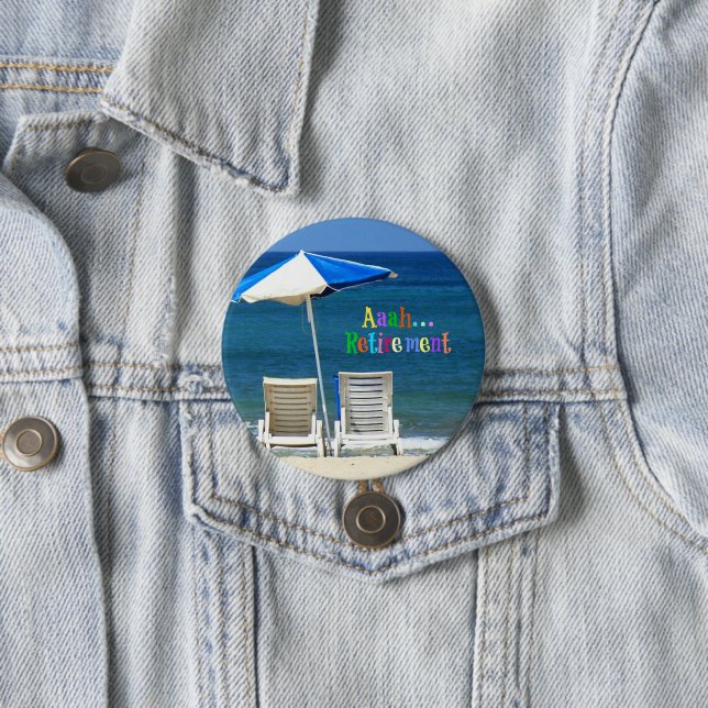 Chapa Redonda De 7 Cm Aaah... Jubilación, diseño popular, (In situ)