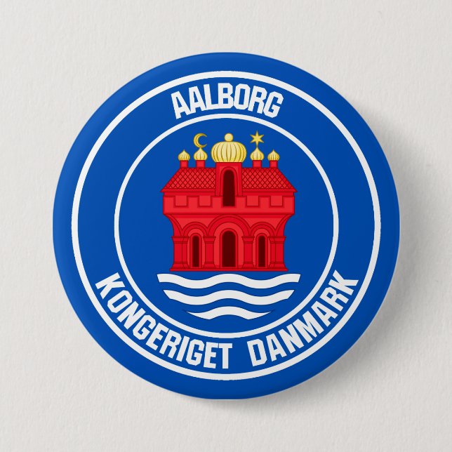 Chapa Redonda De 7 Cm Aalborg Round Emblem (Anverso)