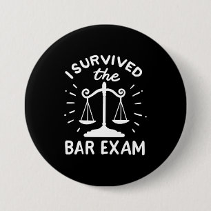 Chapa Redonda De 7 Cm Abogado Sobrevivió Al Examen De Bar