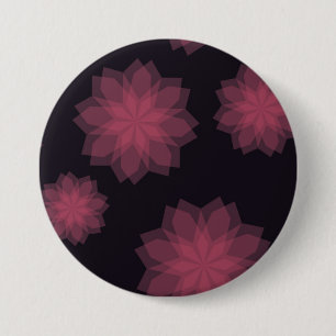 Chapa Redonda De 7 Cm abstracción de flores rosadas, frescas, modernas