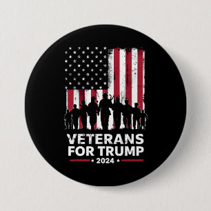 Chapa Redonda De 7 Cm Abuelo Papá Veteranos Por Trump 2024 Bandera Ameri