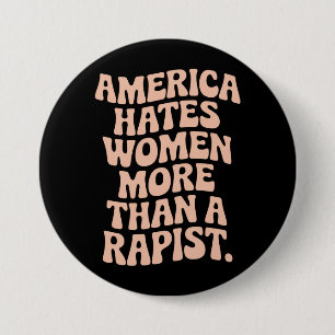 Chapa Redonda De 7 Cm Activista feminista de la protesta anti Trump anti