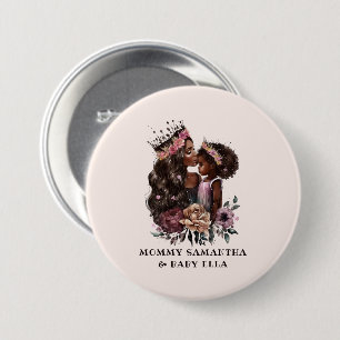 Chapa Redonda De 7 Cm Acuarela Madre negra e hija (3)