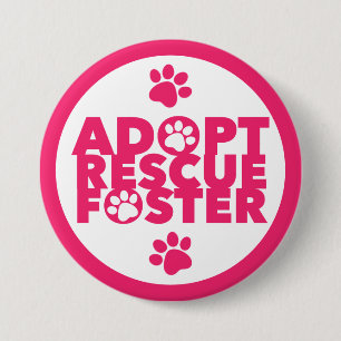 Chapa Redonda De 7 Cm Adoptar Mascotas Rescatar Acogida
