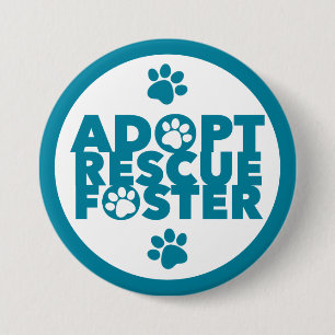 Chapa Redonda De 7 Cm Adoptar Rescatar Proteger Mascotas