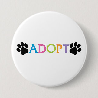 Chapa Redonda De 7 Cm Adopte