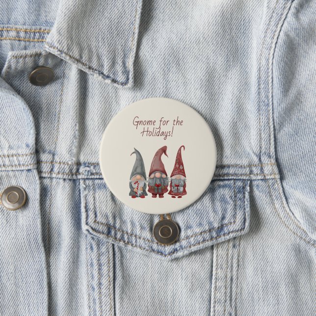 Chapa Redonda De 7 Cm Adorables Navidades nómadas con alegría navideña (In situ)