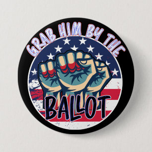 Chapa Redonda De 7 Cm Agarrarlo por la cédula de votación, votar 2020, r