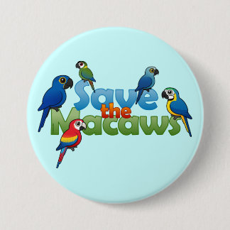 Chapa Redonda De 7 Cm Ahorre los Macaws