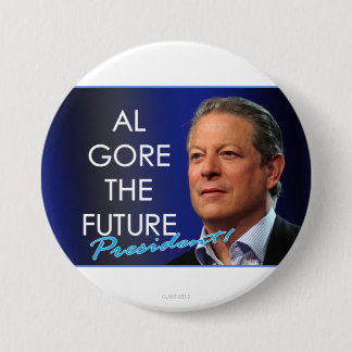 Chapa Redonda De 7 Cm Al Gore el perno futuro 3 del presidente
