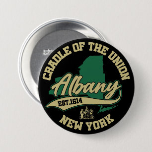 Chapa Redonda De 7 Cm Albany, Nueva York