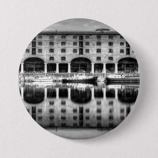Chapa Redonda De 7 Cm Albert Dock Liverpool (Anverso)