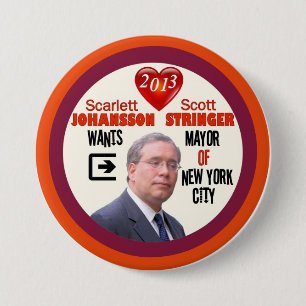 Chapa Redonda De 7 Cm Alcalde 2013 del larguero NYC de Scott