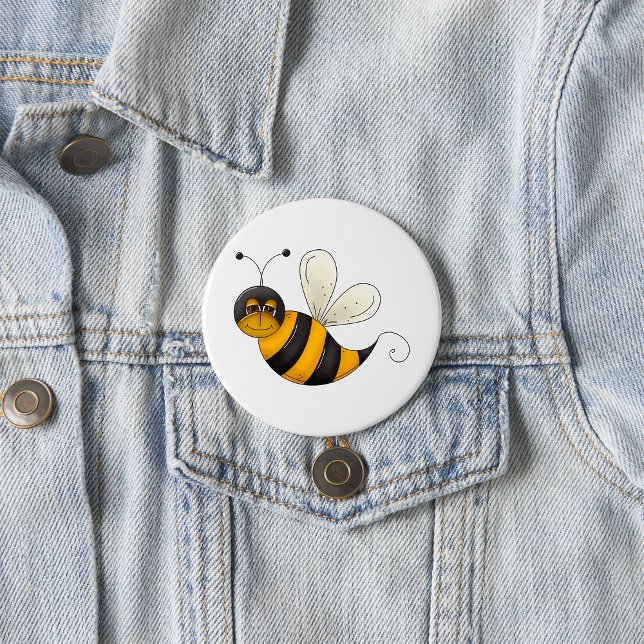 Chapa Redonda De 7 Cm Alegre personaje de abeja abeja bumblebee (Subido por el creador)