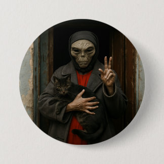 Chapa Redonda De 7 Cm Alien Love