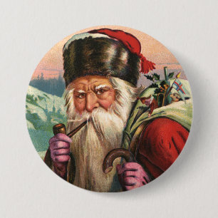 Chapa Redonda De 7 Cm Alpine Santa Button