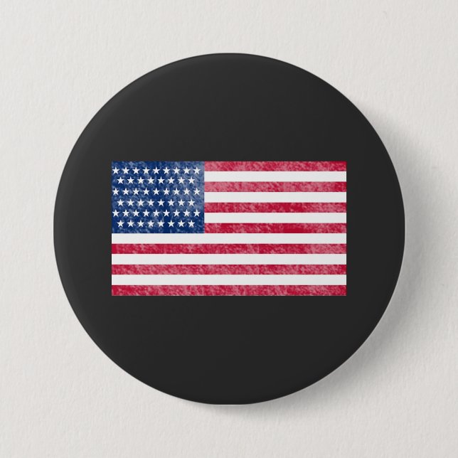 Chapa Redonda De 7 Cm American flag (Anverso)