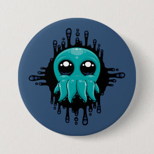 Chapa Redonda De 7 Cm Amigo del pulpo del bebé insky adorable