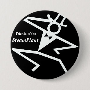 Chapa Redonda De 7 Cm Amigos del logotipo IV de SteamPlant