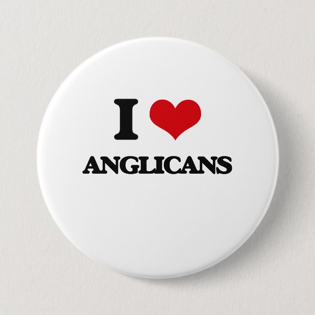 Chapa Redonda De 7 Cm Amo a anglicanos (Anverso)