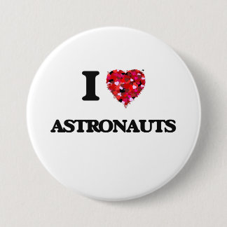 Chapa Redonda De 7 Cm Amo a astronautas