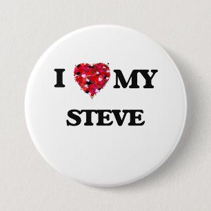 Chapa Redonda De 7 Cm Amo a mi Steve