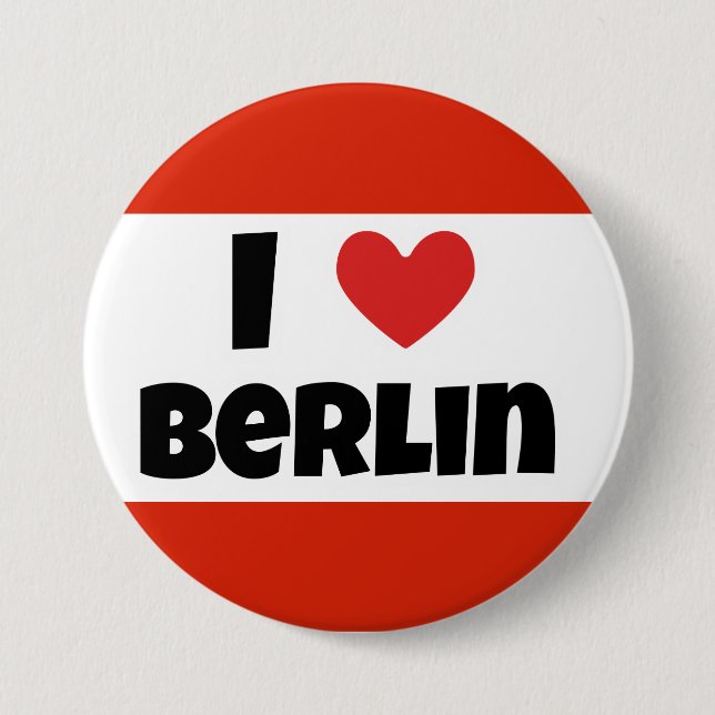 Chapa Redonda De 7 Cm Amo Berlín (Anverso)