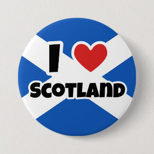Chapa Redonda De 7 Cm Amo Escocia