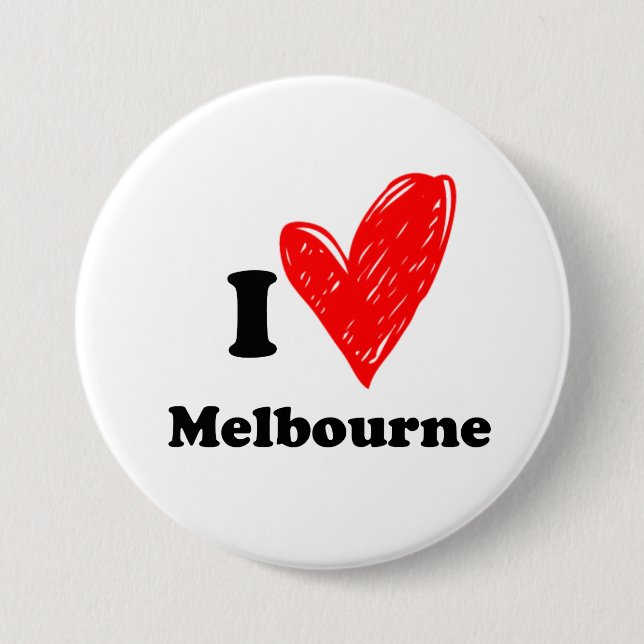 Chapa Redonda De 7 Cm Amo Melbourne (Anverso)
